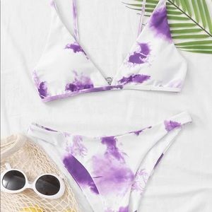Tie Dye bikini purple L